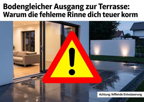 ACHTUNG Bodengleicher Ausgang zur Terrasse