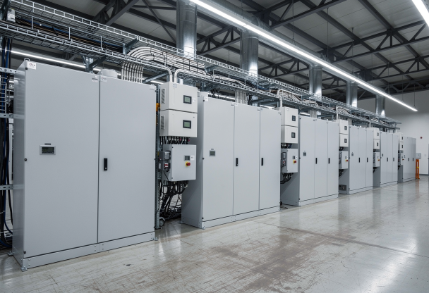 Intelligenter Batteriespeicher in einer modernen PV-Anlage zur Energieoptimierung.