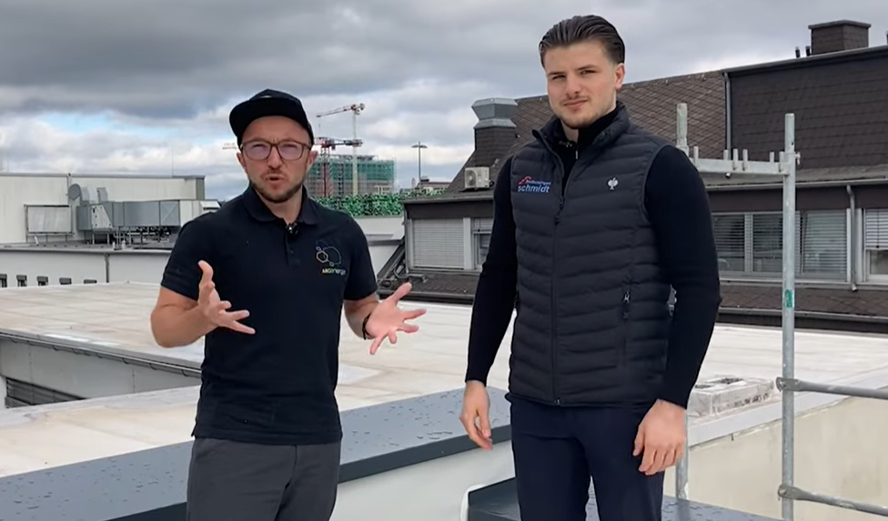 Luca Arenz (ARCenergie) und Paul Schmidt (Bedachungen Schmidt)