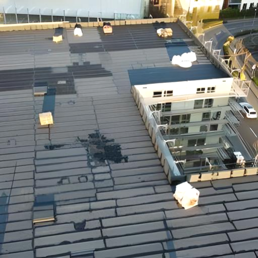 Bitumenabdichtung auf einem Flachdach (Bürogebäude in Koblenz)