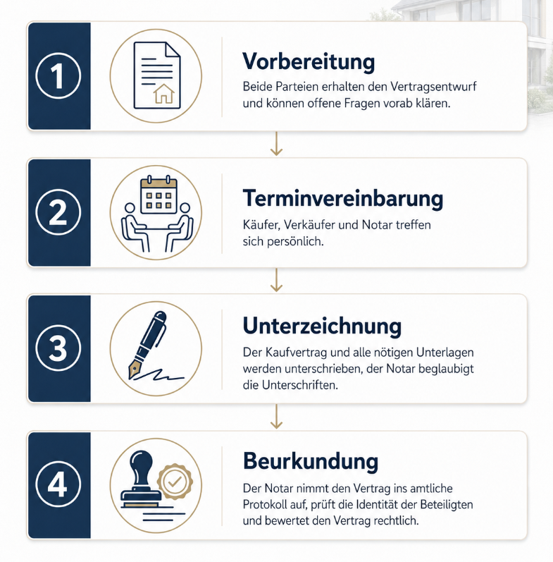 Die Schritte beim Notarprozess für den Hausverkauf in Weiden.