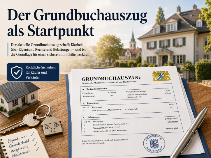 Der Grundbuchauszug ist entscheidend beim Hausverkauf für rechtliche Sicherheit.