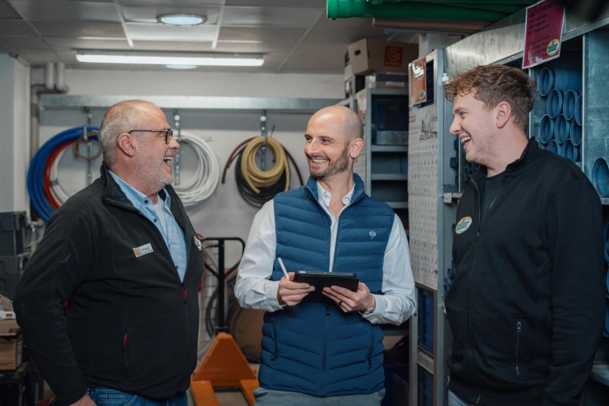 Michael Bendl beim der Firma Zeller zu Besuch