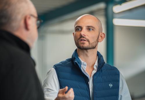 Michael Bendl beim Handwerks-Kunden aus der SHK Branche