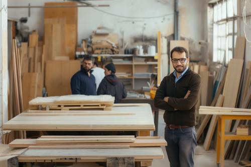 Fertigungshalle einer Schreinerei