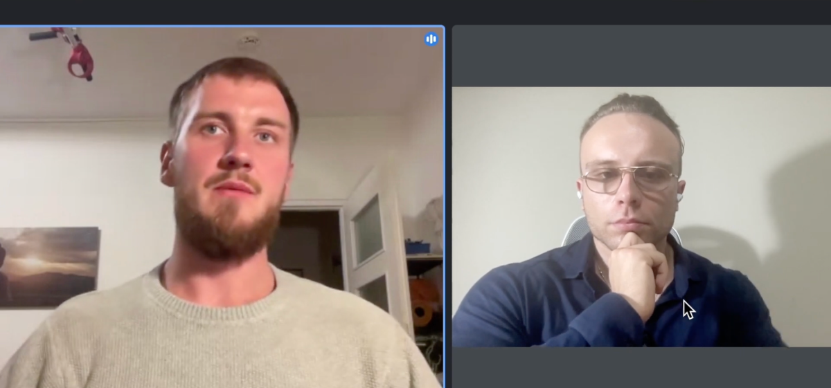 Pascal teilt in einem Online-Meeting seine Erfahrungen und den Sieg über seine Sucht.