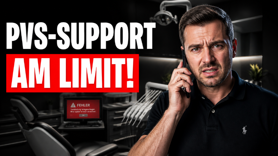 Mann am Telefon zeigt ernste Besorgnis wegen PVS-Support-Problemen.