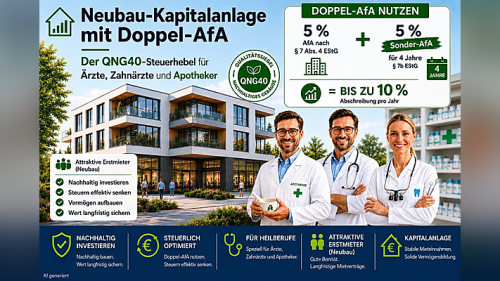Doppel-AfA Neubau: Steuern sparen für Heilberufler