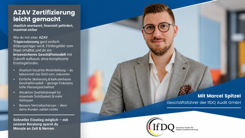 Der AZAV-Wegweiser: Mit der AZAV Zertifizierung als Coach, Trainer und Weiterbildungsanbieter gefördert, also kostenlos Weiterbildungen an Kunden anbieten! Hier erklärt!