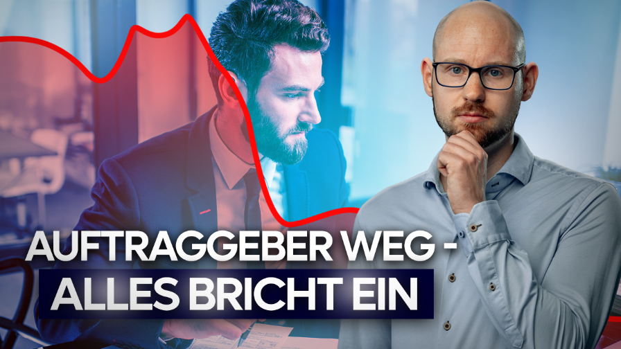 Grafik zeigt die Abhängigkeit von Auftraggebern und die Unsicherheit für Büros.