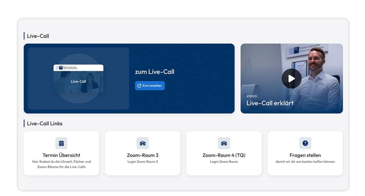 Live-Coachings & Support
