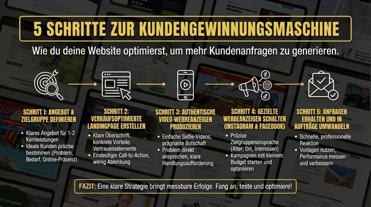 Deine Online-Werbung: 5 Schritte zur Kundengewinnungsmaschine