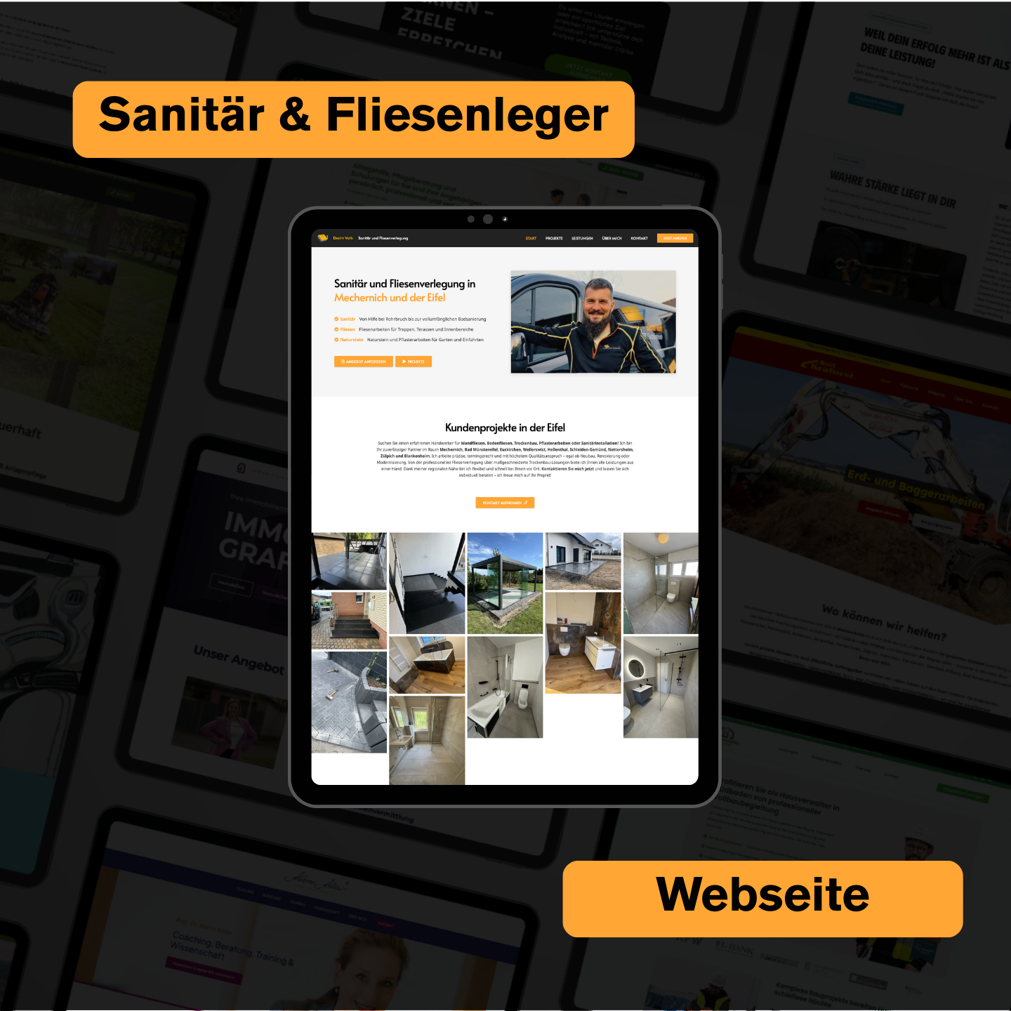 Webseite für Sanitär & Fliesenleger Dmitri Voth