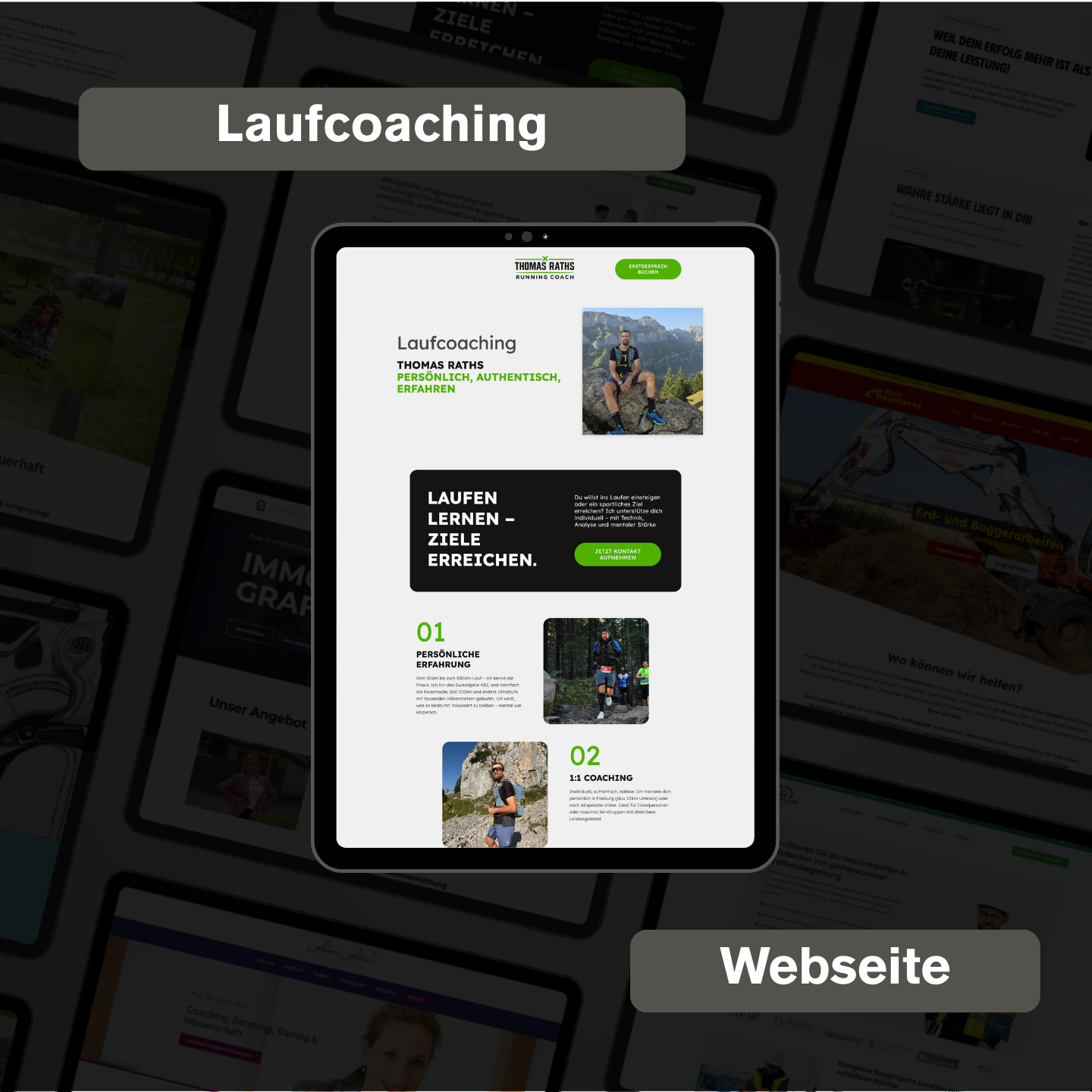 Webseite zum Start des Laufcoaching Business