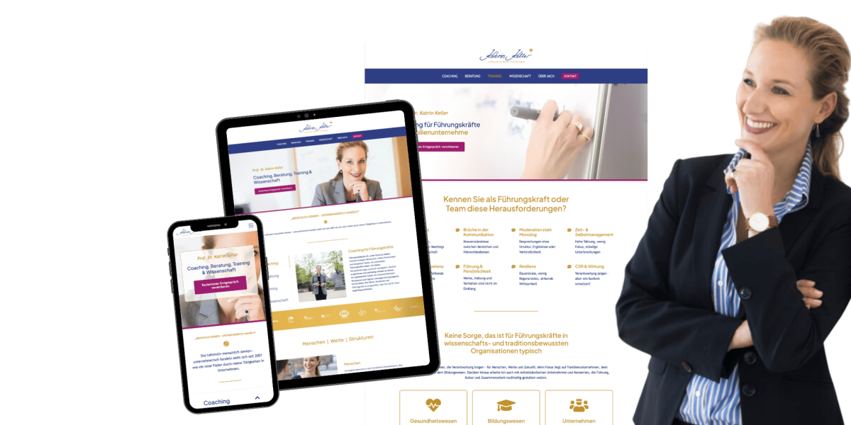 Neue Webseite von Prof. Dr. Katrin Keller - Coaching & Beratung