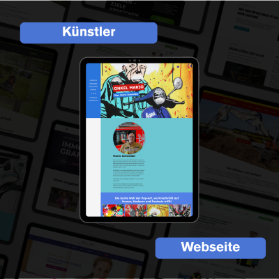 Künstler Webseite mit Kunstwerke Datenbank