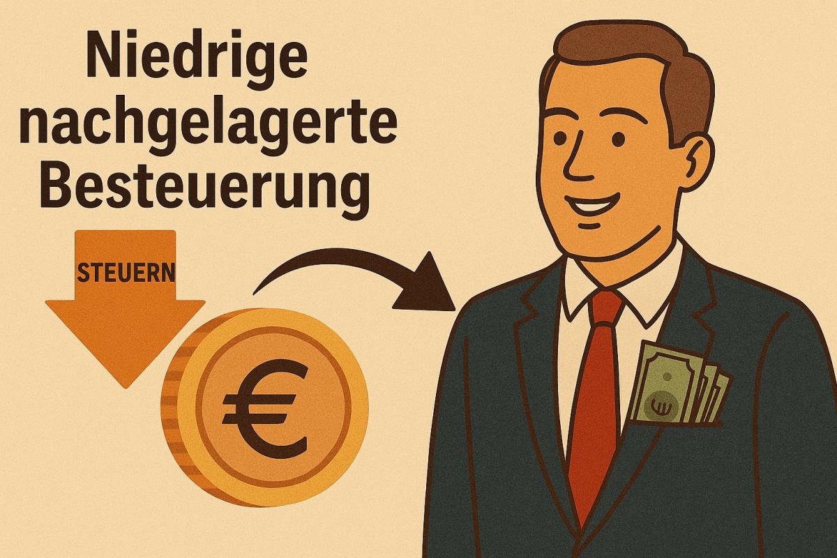 Die Besteuerung im Ruhestand ist üblicherweise viel niedriger, als während des Erwerbslebens.