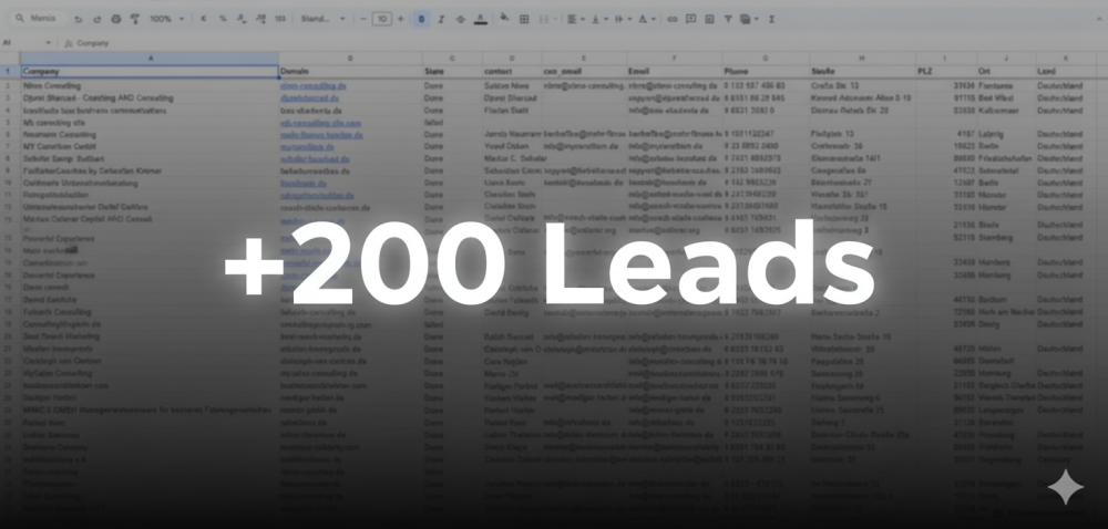 Leadliste +200 Leads