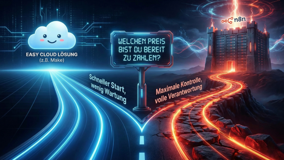 Die Qual der Wahl: Wählst du den bequemen Weg der Cloud oder den anspruchsvollen Pfad der totalen Kontrolle?
