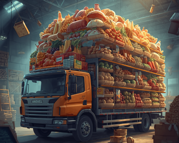 Der LKW liefert es dort ab, wo es benötigt wird!