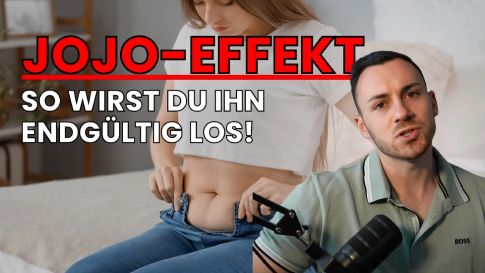 Junge Frau zeigt ihren Bauch und spricht über den Jojo-Effekt bei Diäten.