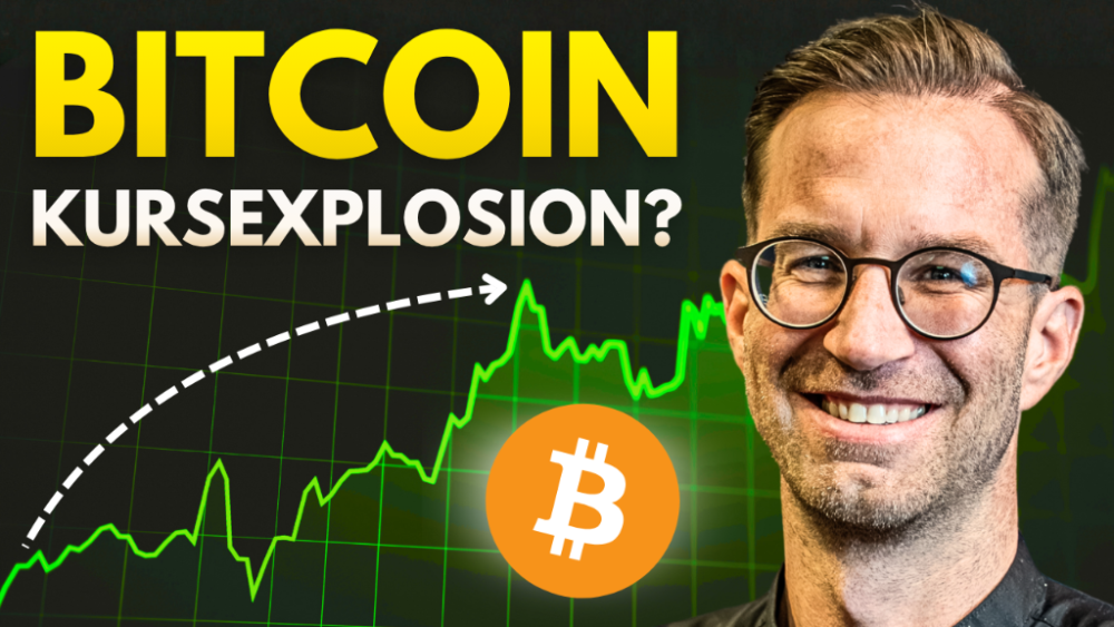 Diagramm zeigt die mögliche Kursexplosion von Bitcoin im Chart.