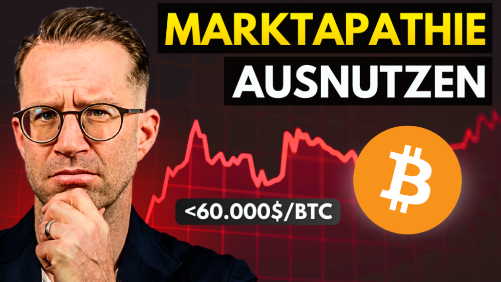 Strategien zur Marktapathie ausnutzen mit Bitcoin-Kurs unter 60.000$.