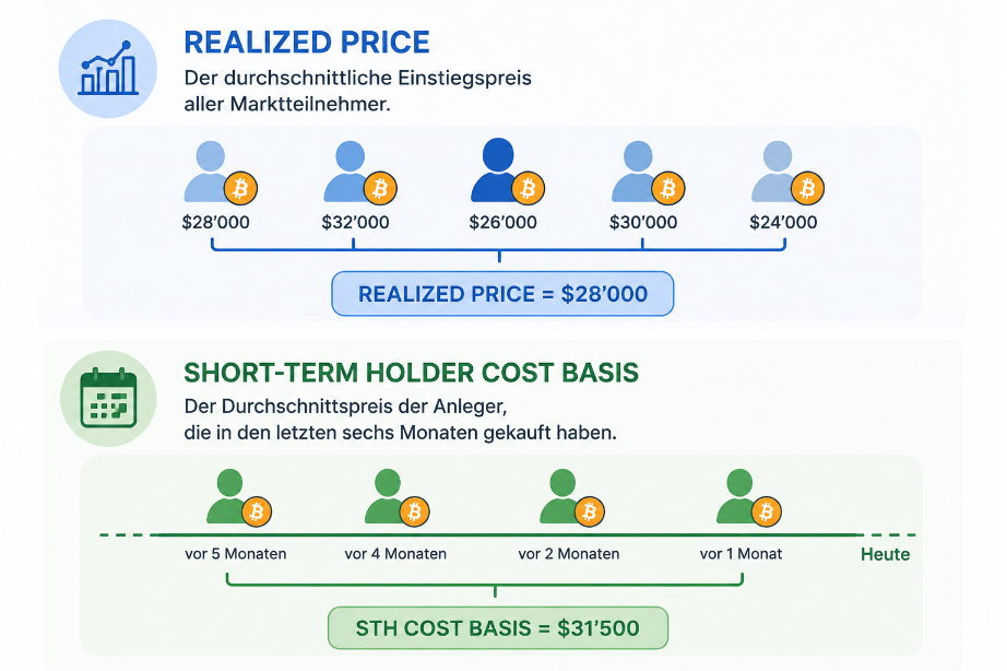 Grafik zur Preisanalyse im Bitcoin-Bärenmarkt mit realisiertem Preis.