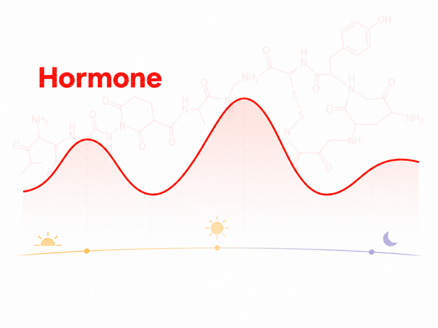 Diagramm über Hormone mit Verbindung zur Selbstliebe.