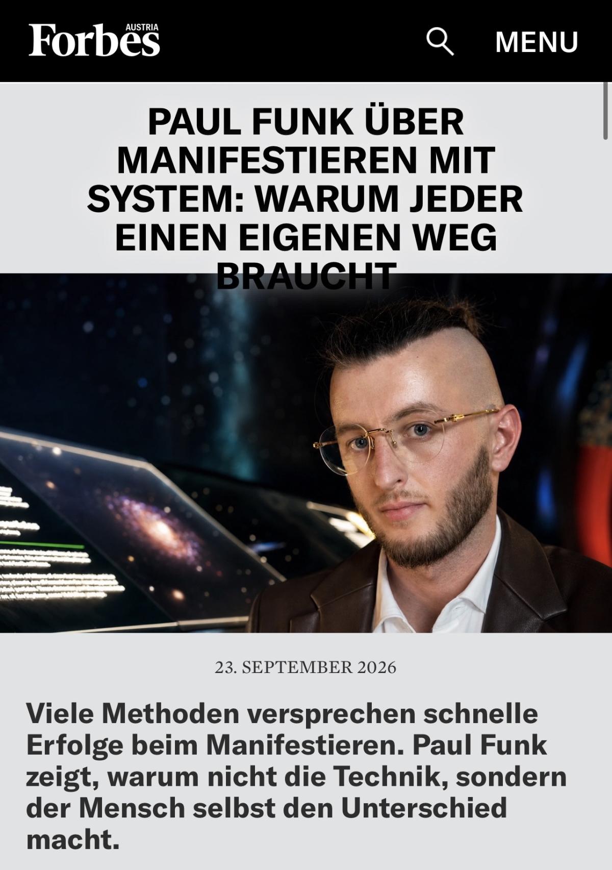 Paul Funk erklärt im Interview, warum jeder seinen eigenen Weg beim Manifestieren braucht.
