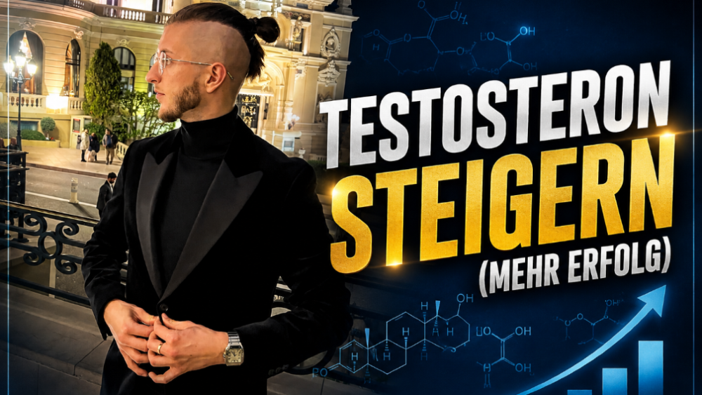 Mann in Anzug fragt sich, wie er Testosteron steigern kann für mehr Erfolg.