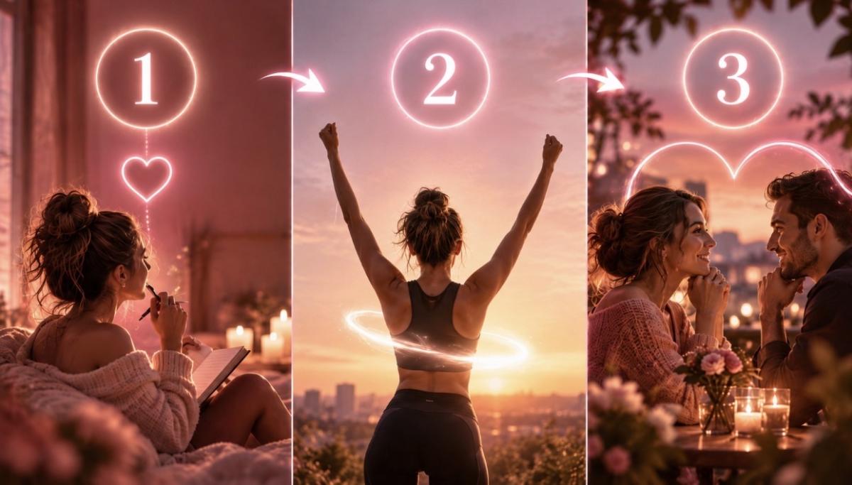 Drei Schritte zur Liebe: Traumpartner manifestieren mit Transformation.