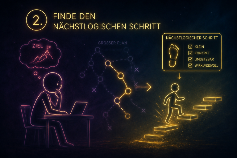 Eine Anleitung zur Manifestation: Finde den nächsten Schritt für deine Ziele.