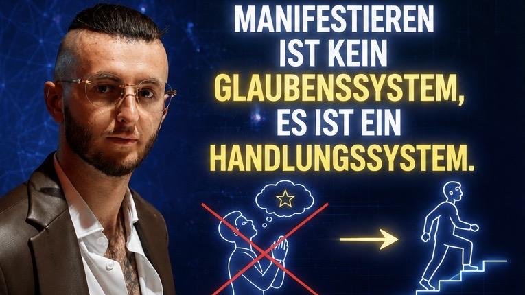 Mann erklärt, dass Manifestieren ein Handlungssystem und kein Glaubenssystem ist.