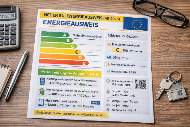 Neuer EU-Energieausweis ab 2026