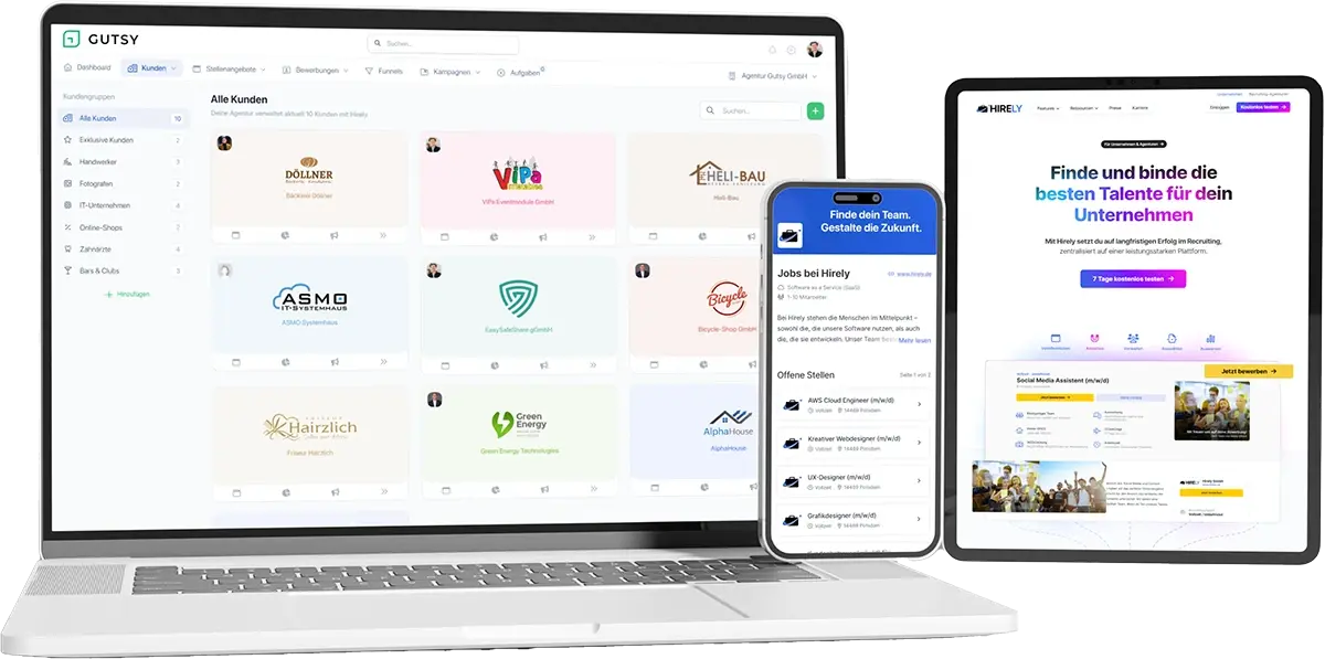 Bewerbermanagementsystem für Hirely GmbH