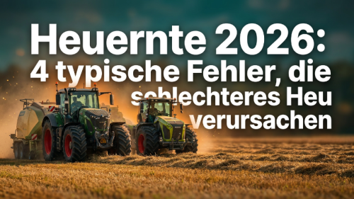 Heuernte 2026: 4 typische Fehler, die schlechteres Heu verursachen