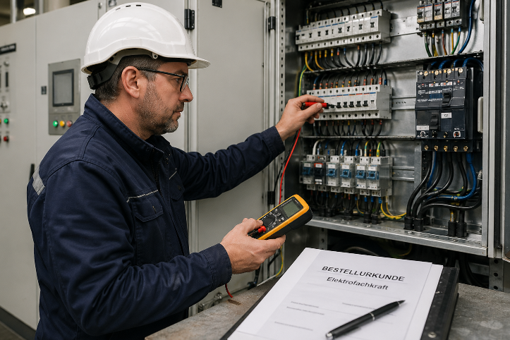 Arbeiten an elektrischen Anlagen und Betriebsmitteln dürfen nur durch qualifiziertes Personal erfolgen.