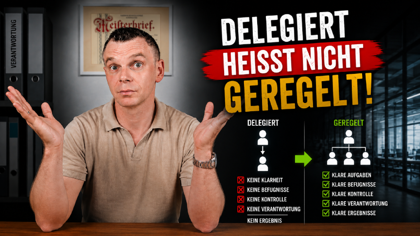 Ein Mann erklärt, warum Verantwortung übertragen nicht gleich geregelt ist.