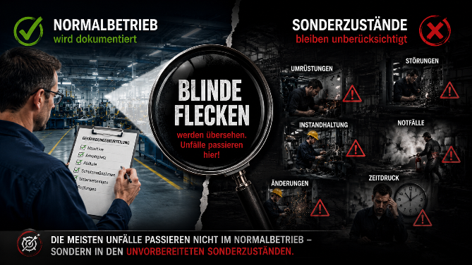 Blinde Flecken bleiben oft in Sonderzuständen unentdeckt.