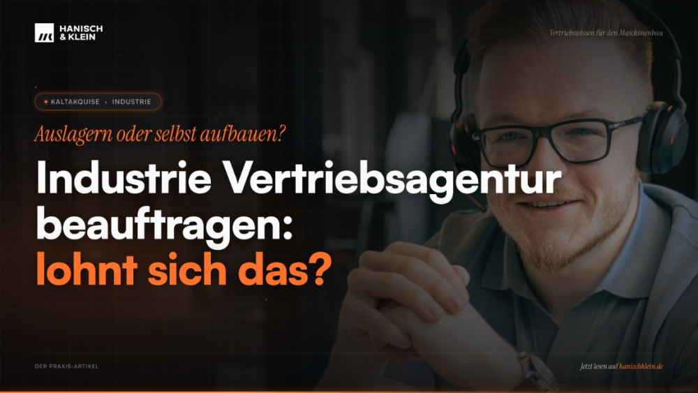 Mann mit Kopfhörern betrachtet die Frage, ob eine Industrie Vertriebsagentur sich lohnt.