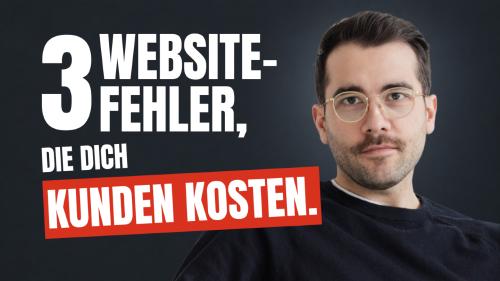 3 Website-Fehler  Performance Statements in einem Video.