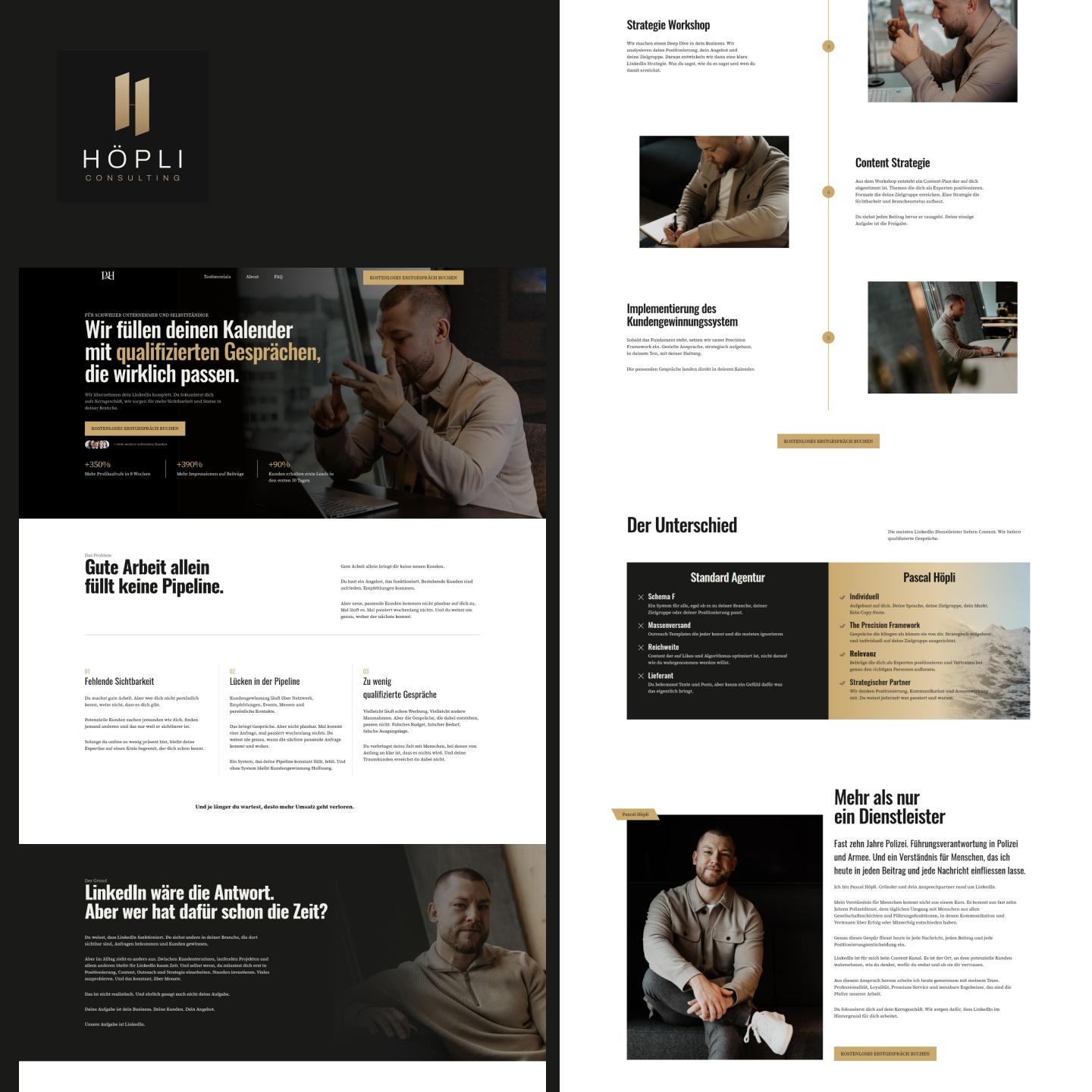 LinkedIn-Coach: Moderne Website erstellt
