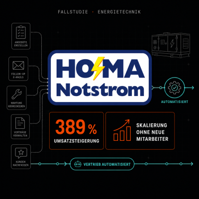 HO-MA-Notstrom: Vertrieb entlastet, Umsatz gesteigert - durch Automatisierung