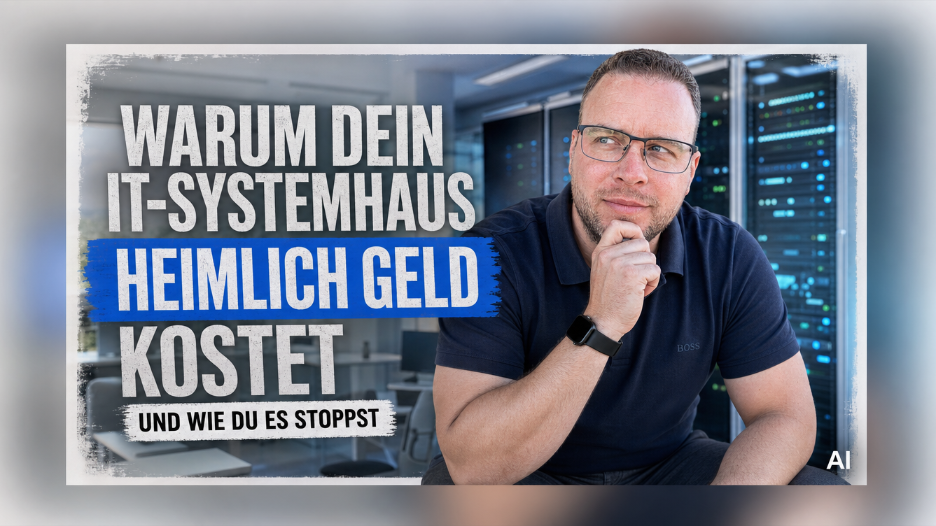 Mann denkt nach, warum sein IT-Systemhaus heimlich Geld kostet.
