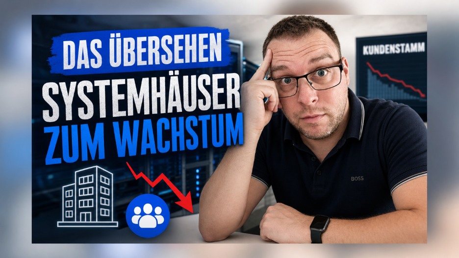 Mann überlegt zu Strategien von Systemhäusern zum Wachstum.