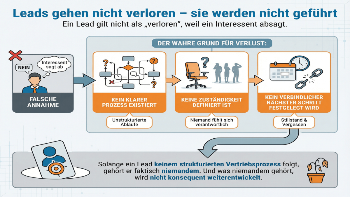 Infografik: Vertrieb scheitert nicht am Lead, sondern am Prozess