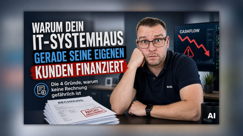 Mann erklärt, warum IT-Systemhaus seine Kunden finanziert und keine Rechnungen schreibt.