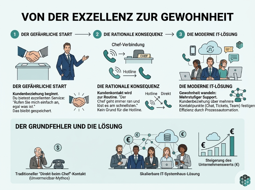 Infografik: Von der Exzellenz zur Gewohnheit