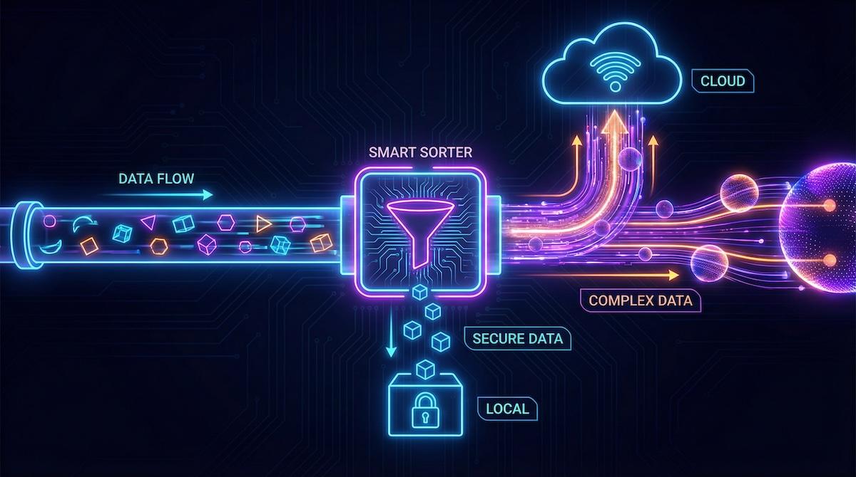 Ein intelligentes System entscheided, ob Daten in der Cloud oder lokal verarbeitet werden.